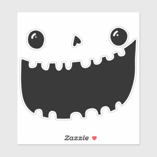 Pumpkin Face Carving Halloween Funny Smile Aufkleber (Blatt)