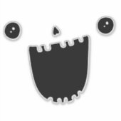 Pumpkin Face Carving Halloween Funny Smile Aufkleber (Vorderseite)