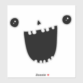 Pumpkin Face Carving Halloween Funny Smile Aufkleber