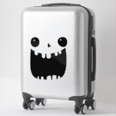 Pumpkin Face Carving Halloween Funny Smile Aufkleber (Koffer)