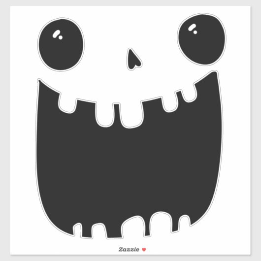 Pumpkin Face Carving Halloween Funny Smile Aufkleber (Blatt)