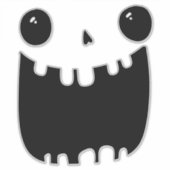 Pumpkin Face Carving Halloween Funny Smile Aufkleber (Vorderseite)