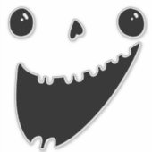 Pumpkin Face Carving Halloween Funny Smile Aufkleber (Vorderseite)