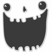 Pumpkin Face Carving Halloween Funny Smile Aufkleber (Vorderseite)