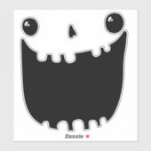 Pumpkin Face Carving Halloween Funny Smile Aufkleber (Blatt)