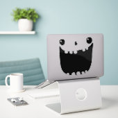 Pumpkin Face Carving Halloween Funny Smile Aufkleber (Laptop auf Schreibtisch)