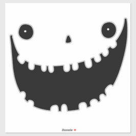 Pumpkin Face Carving Halloween Funny Smile Aufkleber