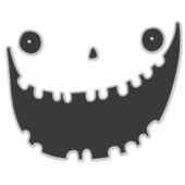 Pumpkin Face Carving Halloween Funny Smile Aufkleber (Vorderseite)