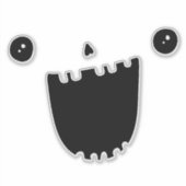 Pumpkin Face Carving Halloween Funny Smile Aufkleber (Vorderseite)