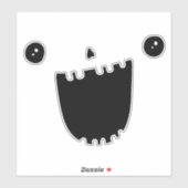 Pumpkin Face Carving Halloween Funny Smile Aufkleber (Blatt)