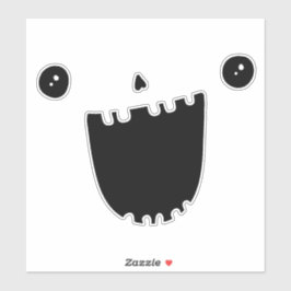 Pumpkin Face Carving Halloween Funny Smile Aufkleber