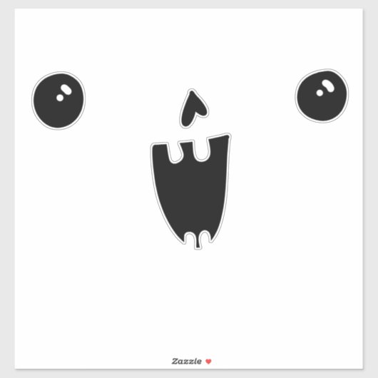Pumpkin Face Carving Halloween Funny Smile Aufkleber (Blatt)