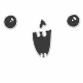 Pumpkin Face Carving Halloween Funny Smile Aufkleber (Vorderseite)