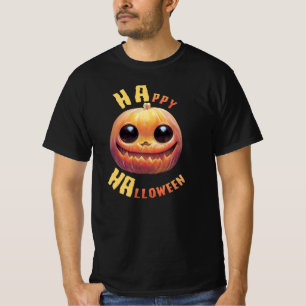 Pumpkin Face Frohe Halloween T-Shirt