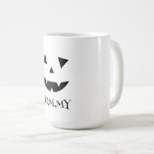 Pumpkin Face Halloween Chic Name Kürbislaterne Kaffeetasse (VorderseiteRechts)