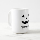 Pumpkin Face Halloween Chic Name Kürbislaterne Kaffeetasse (Vorderseite Links)