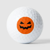 Pumpkin Face Halloween Golfball (Vorderseite)