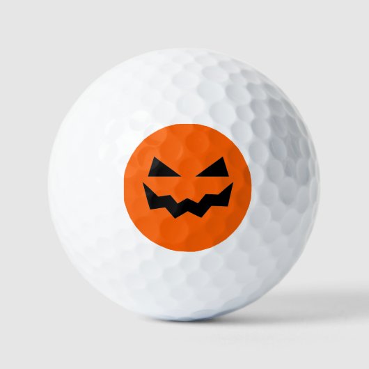 Pumpkin Face Halloween Golfball (Vorderseite)