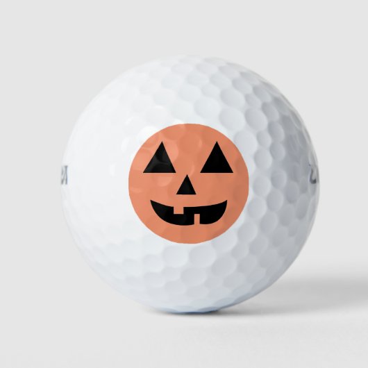 Pumpkin Face Halloween Golfball (Vorderseite)