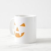 Pumpkin Face Halloween Kaffeetasse (Vorderseite Links)