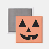 Pumpkin Face Halloween Magnet (Vorderseite/Rückseite)