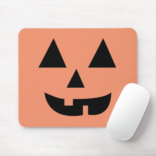 Pumpkin Face Halloween Mousepad (Mit Mouse)
