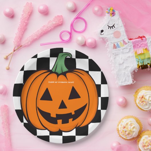 PUMPKIN FACE HALLOWEEN PAPIER TELLER (Party)