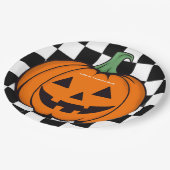 PUMPKIN FACE HALLOWEEN PAPIER TELLER (Schrägansicht)