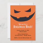 Pumpkin Face Halloween-Party Einladung (Vorderseite)