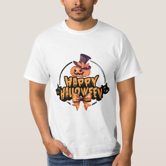Pumpkin Face Halloween T-Shirt (Vorderseite)