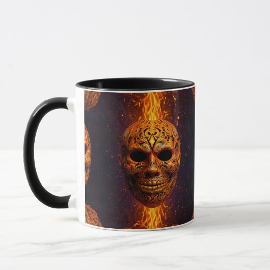 Pumpkin Face Horror Mask Tasse (Links)