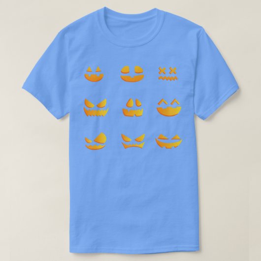 Pumpkin Face Lazy Halloween Kostüm Beängstigender T-Shirt (Design vorne)