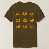 Pumpkin Face Lazy Halloween Kostüm Beängstigender T-Shirt (Design vorne)