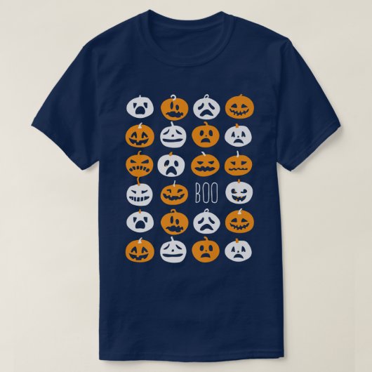 Pumpkin Face Lazy Halloween Kostüm Niedlicher Jack T-Shirt (Design vorne)