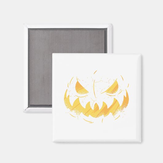 Pumpkin Face Magnet (Vorderseite/Rückseite)