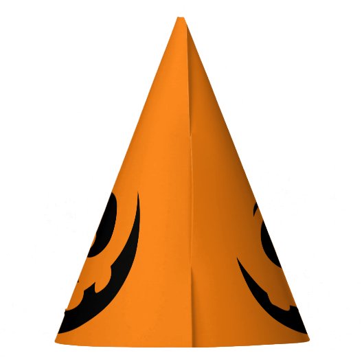 Pumpkin Face Orange Halloween Partyhütchen (Rückseite)