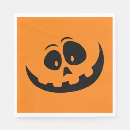 Pumpkin Face Orange Halloween Serviette