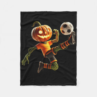 Pumpkin Face Soccer Halloween Costume Men Boys Kid Fleecedecke