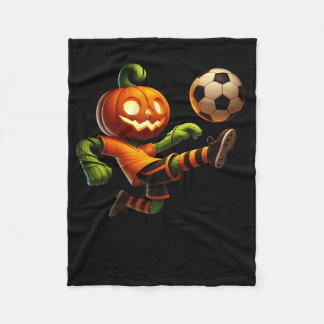 Pumpkin Face Soccer Halloween Costume Men Boys Kid Fleecedecke