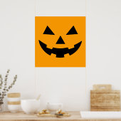 Pumpkin Face Square Poster (24x24) (Küche)