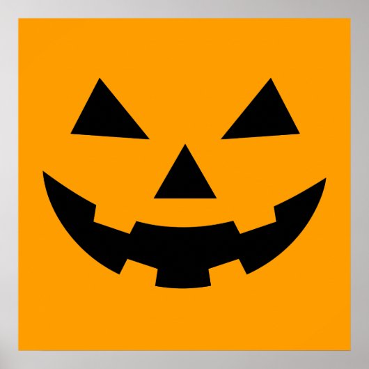 Pumpkin Face Square Poster (24x24) (Vorne)