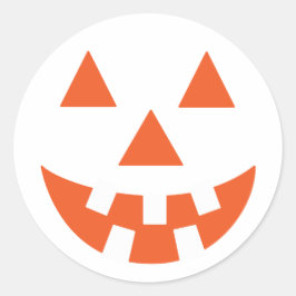 Pumpkin-Face-Sticker Runder Aufkleber