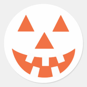 Pumpkin-Face-Sticker Runder Aufkleber