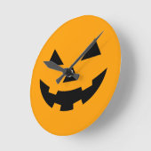 Pumpkin Face Wall Clock Runde Wanduhr (Winkel)