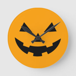 Pumpkin Face Wall Clock Runde Wanduhr