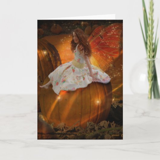 Pumpkin Fairy Princess Karte (Vorderseite)