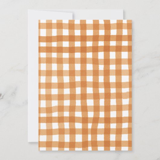 Pumpkin Fall Albern Gänsedusche Einladung (Rückseite)