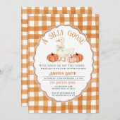 Pumpkin Fall Albern Gänsedusche Einladung (Vorne/Hinten)