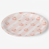 Pumpkin Fall Autumn Floral Baby Shower Pappteller (Schrägansicht)