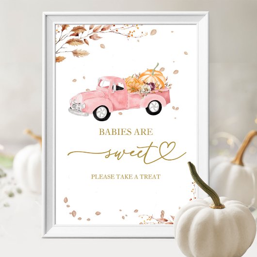 Pumpkin Fall Babies sind süße Zeichen Poster